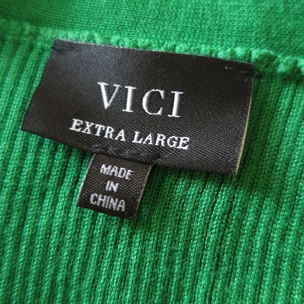 Vici Drape Knit Midi Sweater Dress in Green - Picture 7 of 9